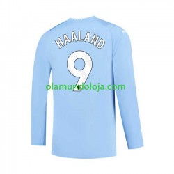 Camisola Manchester City Haaland 9 Homem Equipamento Primeiro 2023-2024 Manga Comprida